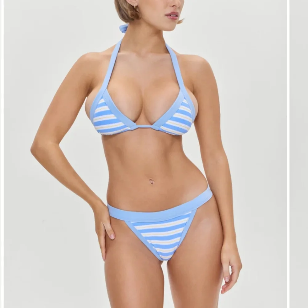 New!Frankie's Bikinis Coke Striped Bikini Bottom